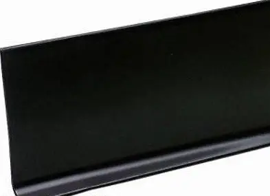 M D Bldg 93146 4" X 20' Black Vinyl Self Stick Wall Base Cove Moulding Bulk Roll - Quantity Of 4 1