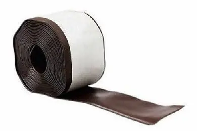 M D Bldg. 93161 4" X 20' Satin Brown Vinyl Self Stick Wall Base Cove Moulding - Quantity Of 1 1