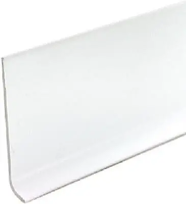 M D Building 75317 4" X 4' White .080 Vinyl Cove Wall Base Moulding - Quantity Of 18 1