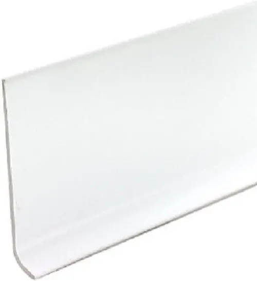 M D Building 75697 2-1/2" X 4' Snow White Vinyl Cove Wall Base Moulding - Quantity Of 18 1