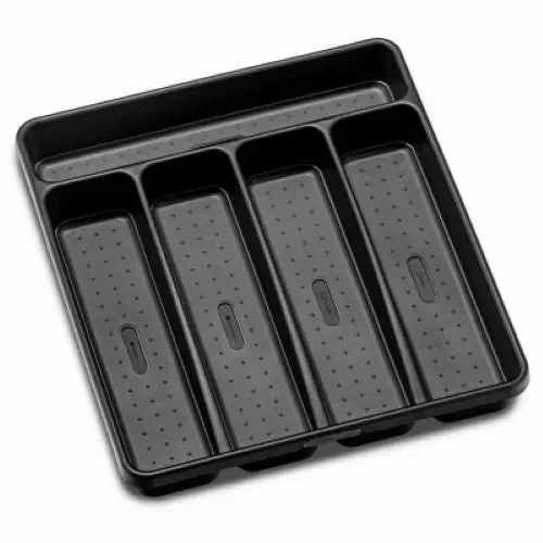 Madesmart 95-29885-06 Small Black 5-Compartment Silverware Storage Tray - Quantity Of 10 1
