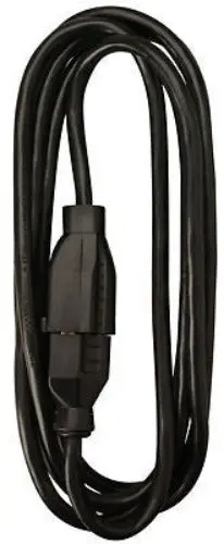 Master Electrician 02210Me 15' Foot 16/2 13A Sjow Black Round Vinyl Indoor & Outdoor Extension Cord - Quantity Of 6 1