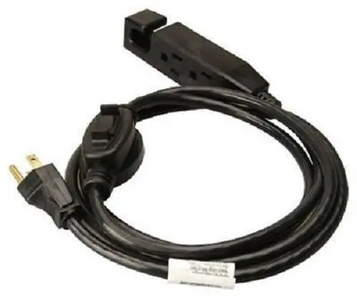 Master Electrician 04005Me 6' 16/3 Sjtw  Black Indoor Extension Cords With Inline Switch - Quantity Of 2 1