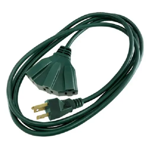Master Electrician 04314Me 8' Green 16/3 Sjtw 3 Outlet Triple Tap Outdoor Extension Cords - Quantity Of 5 1