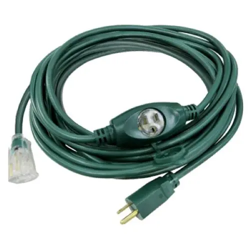 Master Electrician 09001Me 25' 14/3 Sjtw Multi-Outlet Green Outdoor Extension Cord - Quantity Of 8 1