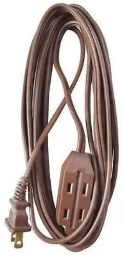 Master Electrician 09404Me 15' Foot 16/2 Spt-2 Brown Vinyl Cube Tap Household Extension Cord - Quantity Of 3 1
