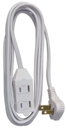 Master Electrician 09419Me 11' Foot 16/2 Spt-2 White Vinyl Low Profile Cube Tap Extension Cord - Quantity Of 12 1