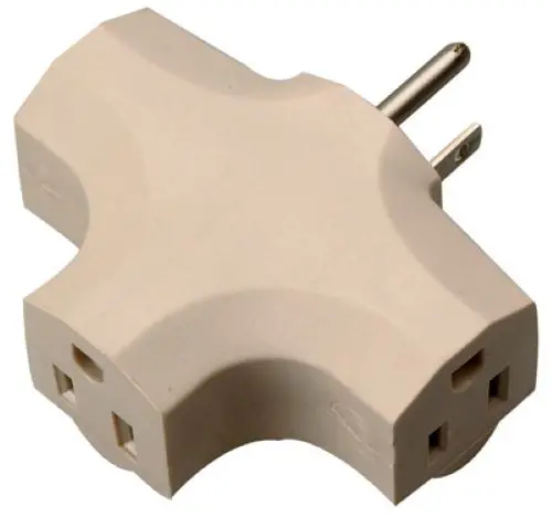 Master Electrician 09902-97Me Beige Grounded 3-Way Outlet Cube Tap Electrical Adapter Plug - Quantity Of 24 1
