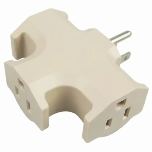 Master Electrician Kab3ft Heavy Duty Beige 3-Way Grounded Electrical Outlet Adapter - Quantity Of 8 1