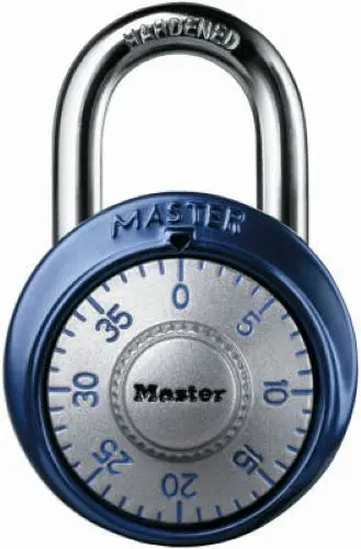 Master Lock 1561Dast Assorted Color 1-7/8" Dial Combination Padlock 1