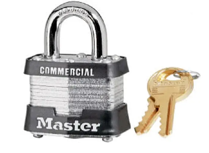 Master Lock 3Ka-3210 1-1/2 Inch Commercial Keyed Alike Laminated Keyed Padlock - Quantity Of 2 1