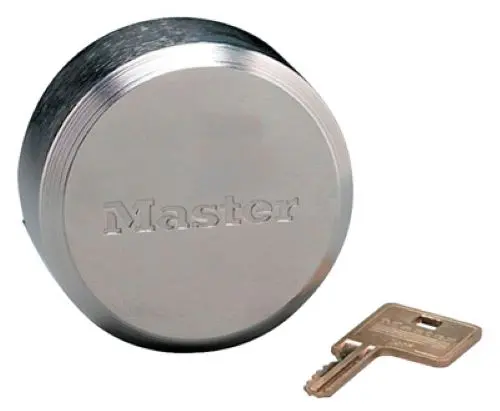 Master Lock 6271Kaw700a 80030 2-7/8" Keyed Alike Hockey Puck Shackleless Padlock - Quantity Of 2 1