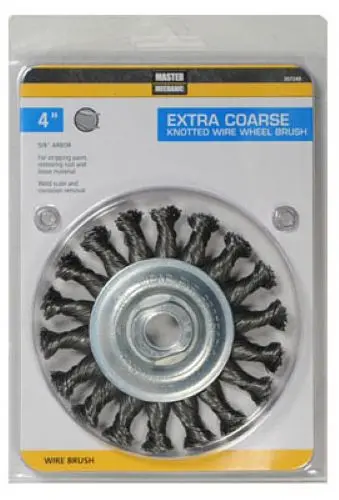 Master Mechanic 307249 4" Inch Knotted Wire Wheel Brush 1