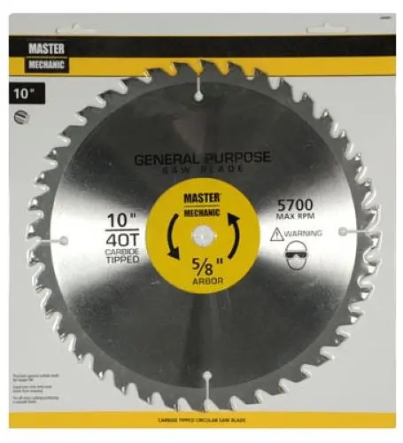 Master Mechanic 440891 10" 40 Tooth Smooth Cut Combo Circular Saw Blade 1