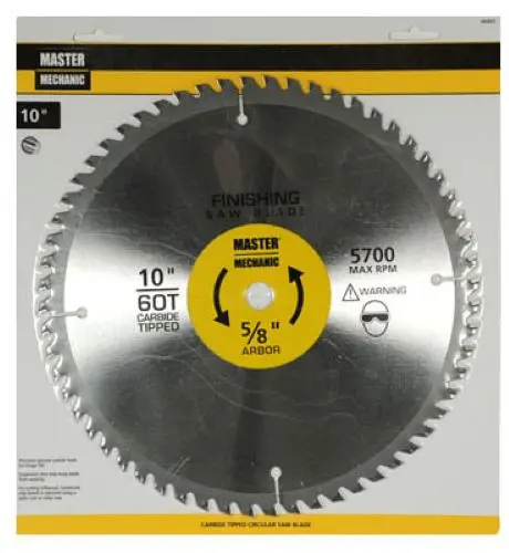 Master Mechanic 440933 10" 60 Tooth Precision Cutoff Circular Saw Blade 1