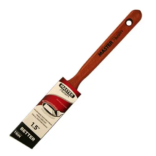 Master Painter 40515Tva 1.5" Inch Better Angle Sash Paint Brush With Wood Handle - Quantity Of 6 1