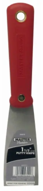 Master Painter 4823Tv 1.5" Inch Stiff Putty Knife With High Carbon Steel Blade - Quantity Of 48 1