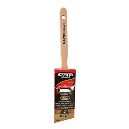 Master Painter 50220Tva 2" Inch Semi Oval Angle Sash Paint Brush - Quantity Of 8 1