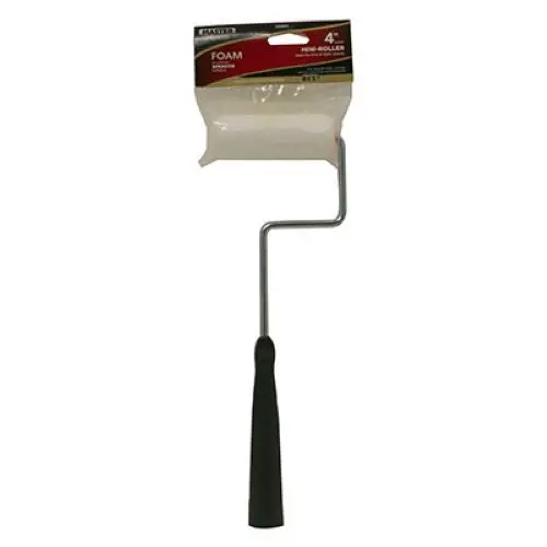 Master Painter 60180Tv 4" Inch High Density Foam Mini Paint Roller Cover With 12" Zinc Plated Frame - Quantity Of 8 1
