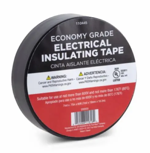 Master Painter 99669 0.75" Inch X 60' Foot Roll Of Economy Electrical Tape - Quantity Of 200 1