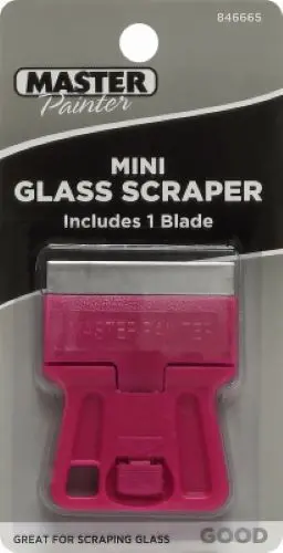 Master Painter Gsm Pocket Size Mini Glass / Window Razor Scraper With Blade - Quantity Of 30 1