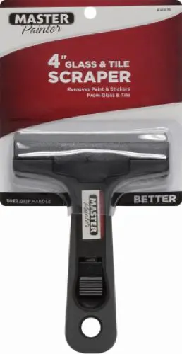 Master Painter Gts 4" Inch Push Button Soft Grip Tile & Glass Paint Scraper With Blade - Quantity Of 30 1