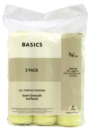 Master Painter Mpb383-3Pk 3-Pack Of Basic 9" Inch X 3/8" Inch Nap Paint Roller Covers - Quantity Of 2 1