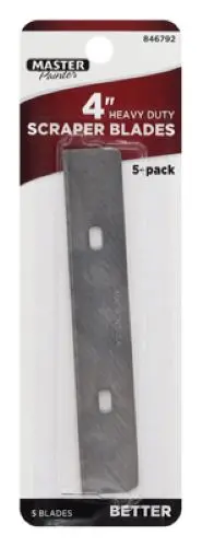 Master Painter Wsb 5-Pack Of 4" Replacement Glass, Tile & Paint Scraper Blades - Quantity Of 50 1