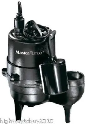Master Plumber 540155 1/2 Hp Cast Iron Automatic Submersible Sewage Pump 1