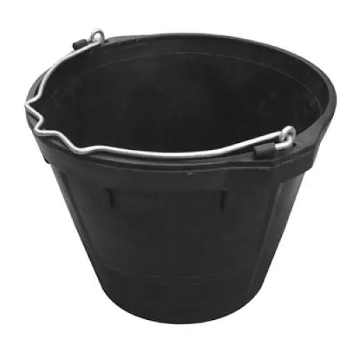 Master Rancher Mr10qr/Buck-Blk 10-Quart Black Rubber Farm Ranch Shop Utility Bucket Pail - Quantity Of 8 1