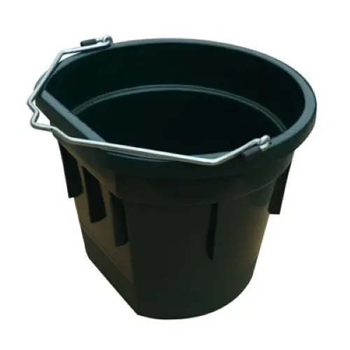 Master Rancher Mr20qp/Fsb-Drkgrn 20-Quart Green Flat Back Sided Utility Bucket Pail - Quantity Of 5 1