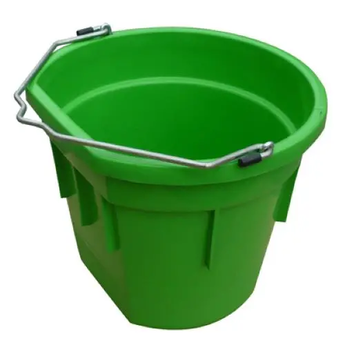Master Rancher Mr20qp/Fsb-Limegrn 20-Quart Lime Green Flat Back Sided Utility Bucket Pail - Quantity Of 3 1