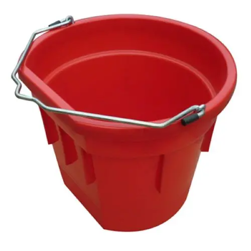 Master Rancher Mr20qp/Fsb-Red 20-Quart Red Flat Back Sided Utility Bucket Pail - Quantity Of 5 1