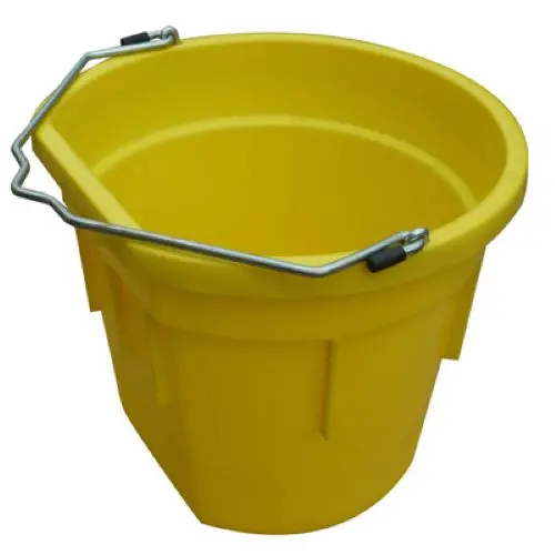 Master Rancher Mr20qp/Fsb-Yel 20-Quart Yellow Flat Back Sided Utility Bucket Pail - Quantity Of 10 1
