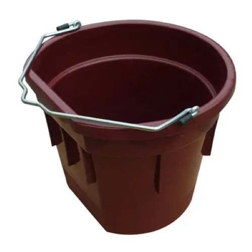 Master Rancher Mr20qtp/Fsb-Brk Red 20-Quart Deep Red Flat Back Sided Utility Bucket Pail - Quantity Of 2 1
