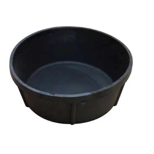 Master Rancher Mr4qr/Pan-Blk 4-Quart 10.8" X 10.8" X 4" Black Rubber Hog Feed Pan Pan - Quantity Of 4 1