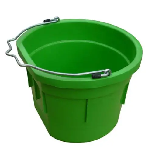 Master Rancher Mr8qp/Fsb-Limegrn 8-Quart Lime Green Poly Resin Farm & Ranch Flat Sided Utility Bucket Pail - Quantity Of 2 1