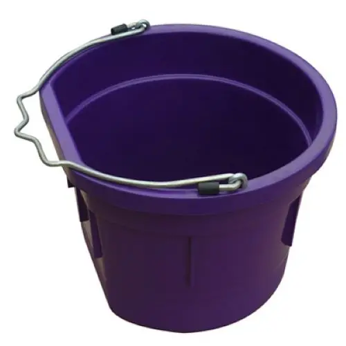 Master Rancher Mr8qp/Fsb-Purp 8-Quart Purple Poly Resin Farm & Ranch Flat Sided Utility Bucket Pail - Quantity Of 8 1