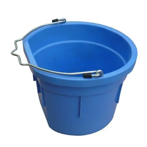 Master Rancher Mr8qp/Fsb-Skyblu 8-Quart Sky Blue Poly Resin Farm & Ranch Flat Sided Utility Bucket Pail - Quantity Of 6 1