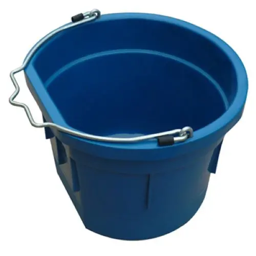 Master Rancher Mr8qp/Fsb-Teal 8-Quart Teal Poly Resin Farm & Ranch Flat Sided Utility Bucket Pail - Quantity Of 8 1