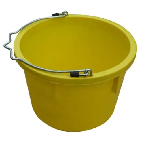 Master Rancher Mr8qp/Ub-Yel 8-Quart Yellow Poly Resin Farm & Ranch Utility Bucket Pail - Quantity Of 10 1