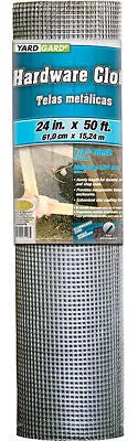 Mat 308247B 24" X 50' Ft 1/4" Mesh , 23 Gauge Galvanized Hardware Cloth Fencing 1