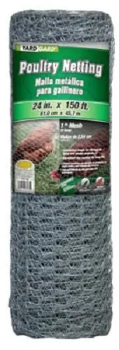 Mat 308413B 24" X 150' Ft 1" Mesh Galvanized Poultry Netting / Fencing 1