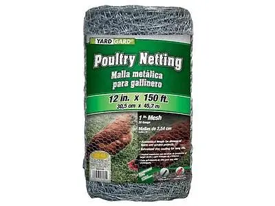 Mat 308418B 12" X 150' , 1" Mesh Poultry Netting Chicken Wire Fencing 1