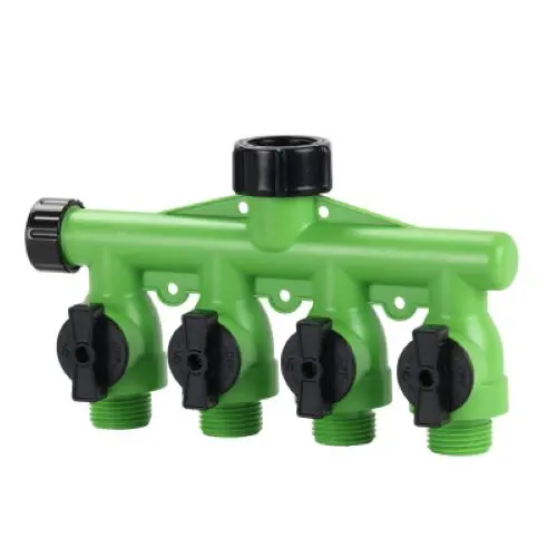 Melnor 337Gtdi 4-Way Poly Faucet Manifold Splitter With Shut Offs - Quantity Of 12 1