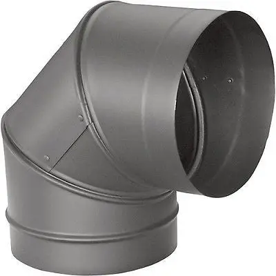 M&G Duravent 6Dbk-E90 6" Durablack 90 Degree Chimney Pipe Elbow 1
