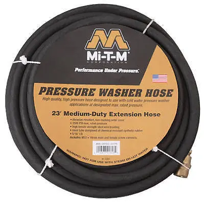 Mi-T-M Aw-0050-0176 23', Wire Braided High Pressure Power Washer Extension Hose 1