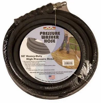 Mi-T-M Aw-0851-0338 3/8" X 50' Pressure Washer Extension Hose W Quick Connects 1