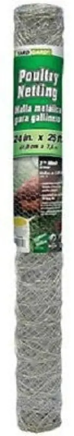 Midwest 308464B 24" X 25' 2" Poultry Netting Chicken Wire Fence Fencing - Quantity Of 1 1