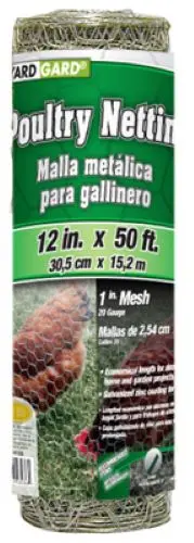 Midwest Air 308415B 12" X 50' Foot 1" Mesh Poultry Netting Chicken Wire Fencing - Quantity Of 3 1
